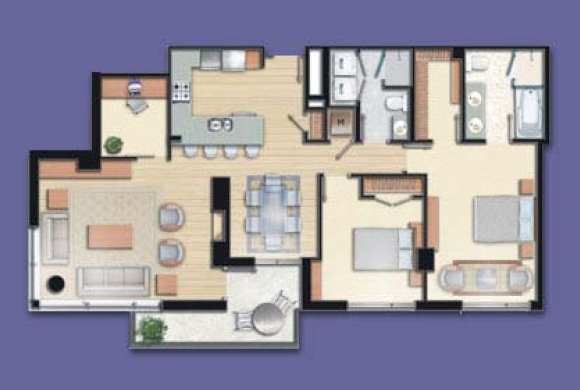 2BR/2BA - The Odyssey Condominiums