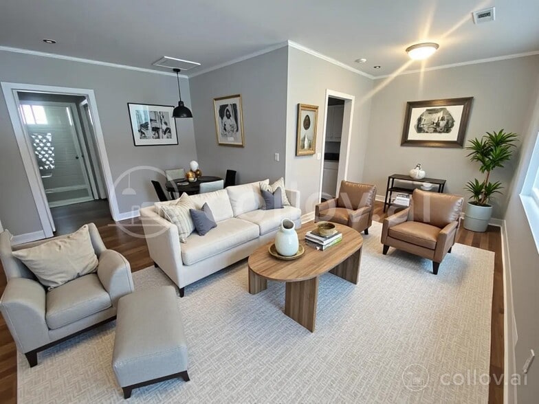 Living Room Virtually Staged - 932 33rd Ave N