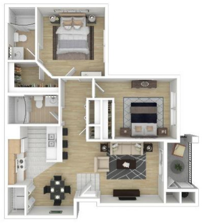 Floorplan - Fountain Springs Apartments