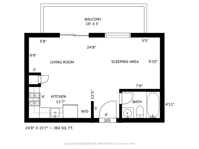 Building Photo - Newer Construction Studio Apartment with G...