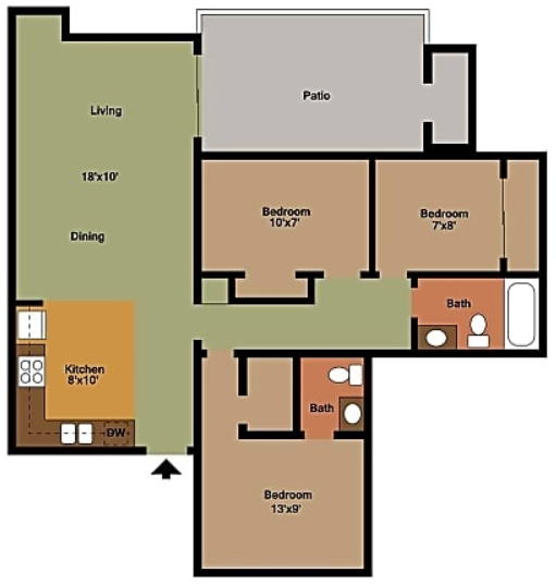 3 Bedroom.PNG - Siegen Calais Apartments