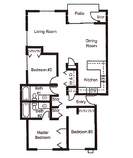 2BR/2BA - Chelsey Lane Apartments