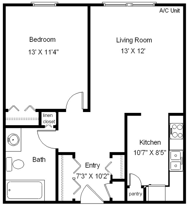 1BR/1BA - Lakeside Commons