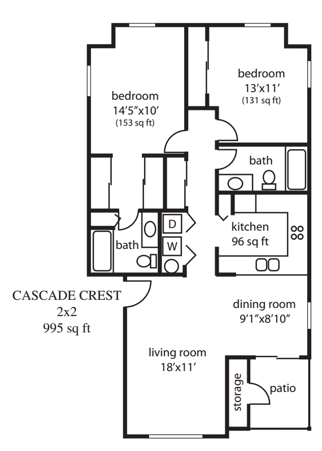 2BR/2BA - Cascade Crest