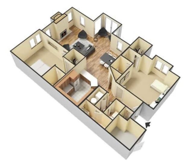 Floorplan - Birch Landing Apartments