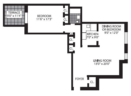 1BR/1BA - Roosevelt House