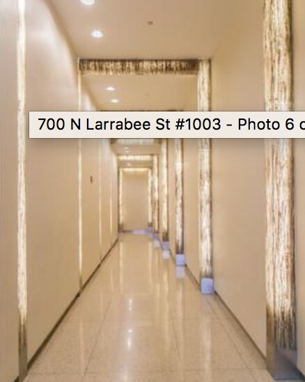 Hallway Leading to Building Elevators - 700 N Larrabee St