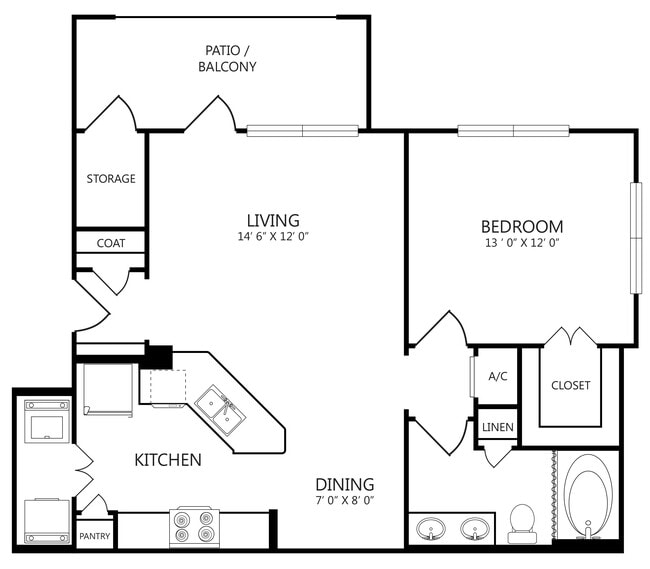 Floorplan - West Creek Apartments