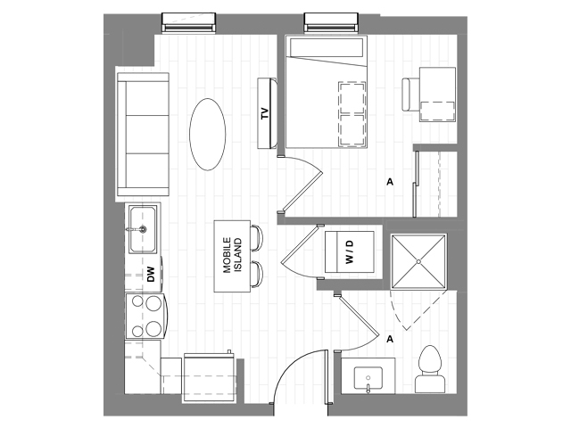 1x1 D - HERE Seattle Student Apartments