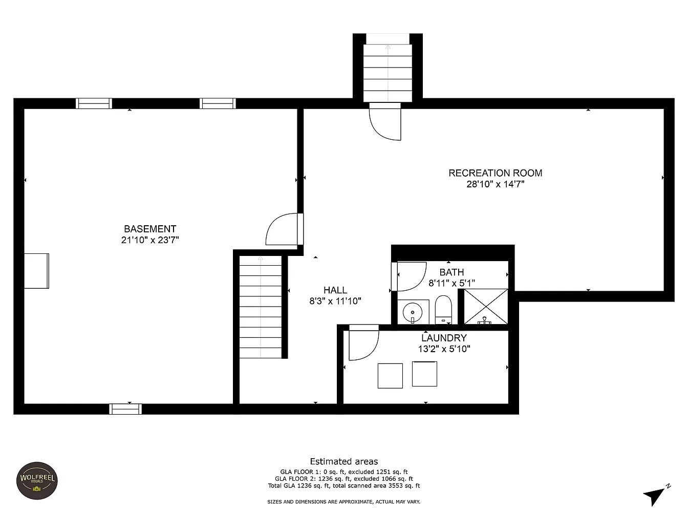 basement floor plan - 8 Edgewood Ter