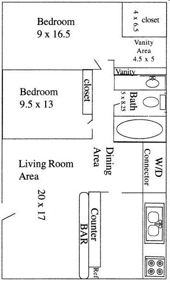 2BR/1BA - Carmel Spring