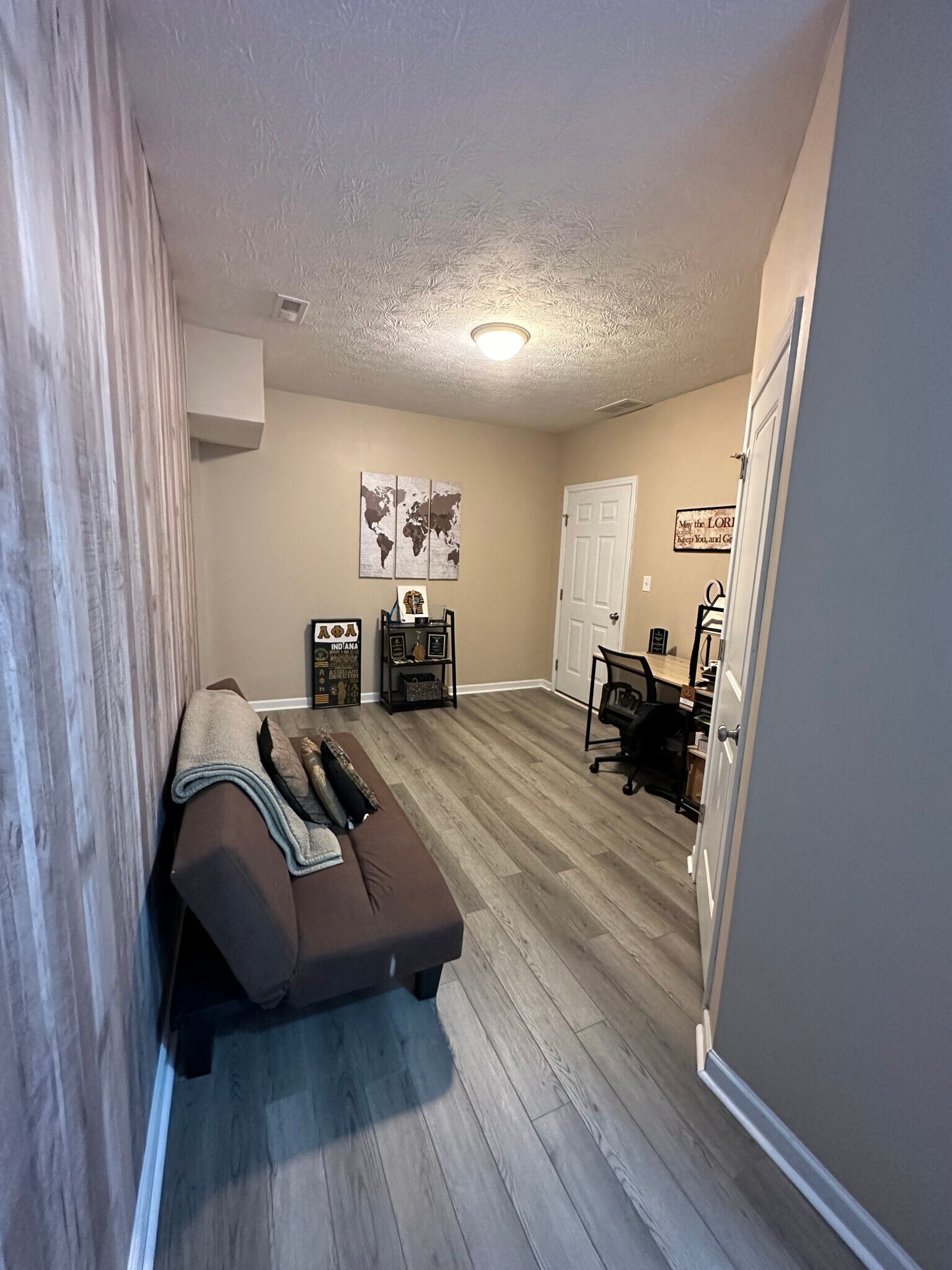 New grey plank flooring was recently installed - 2554 S Flat Rock Rd