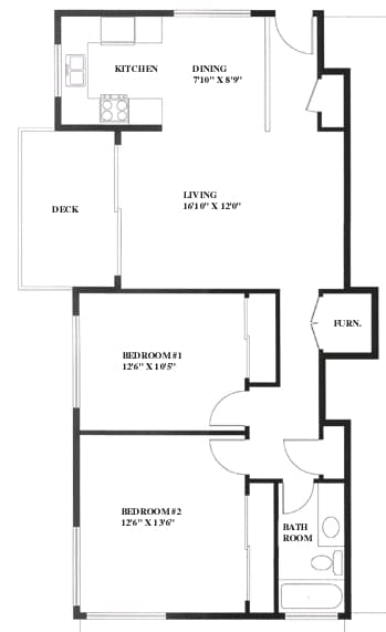 2BR/1BA - Driftwood Lagoon Apartments
