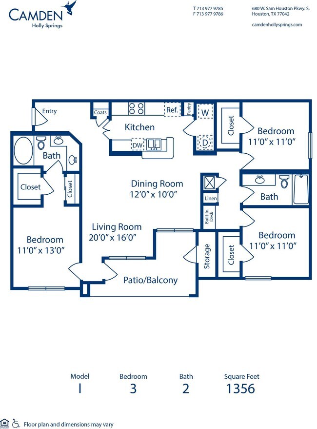 Floorplan - Camden Holly Springs