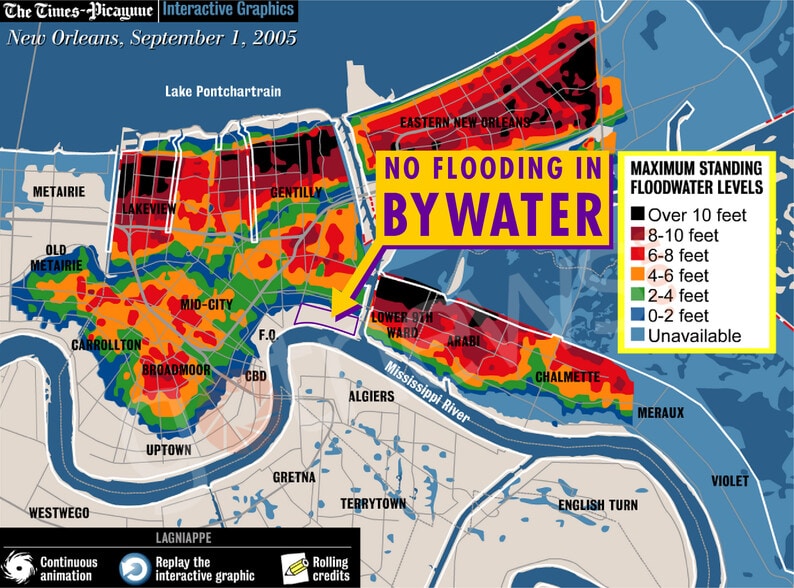 NO flooding in Bywater - 3821 Dauphine St