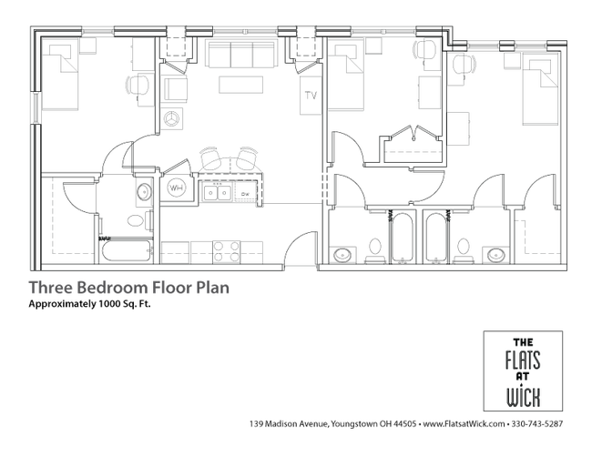 Floorplan - Flats at Wick - STUDENT HOUSING