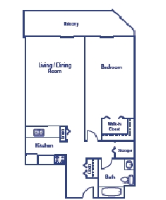 1BR/1BA - Parkview Tower & Square