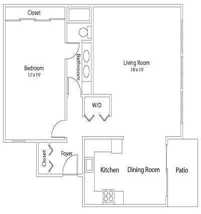 1BR/1BA - Fairmount Park Apartments