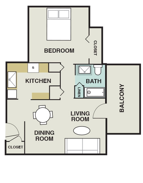 1 Bedroom / 1 Bath - Carmel Manor