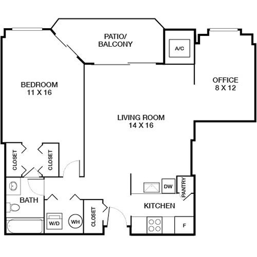 Floorplan - Elm Creek Apartments