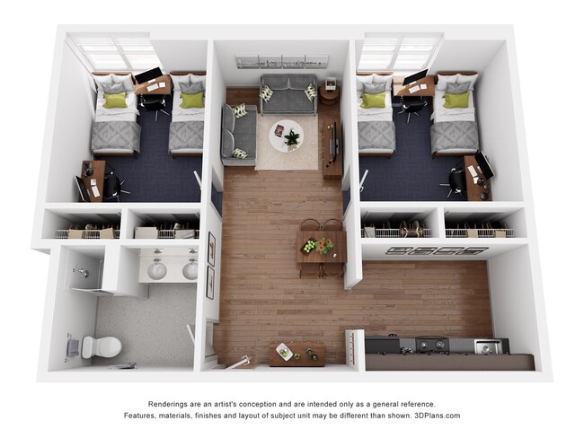 B5 Floor Plan - University Plaza Apartments