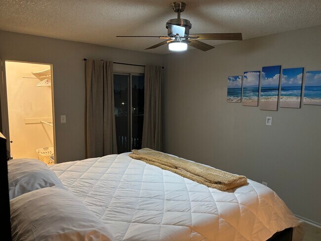 Master Bedroom with Cal King Bed with drawers - 448 N Bellflower Blvd