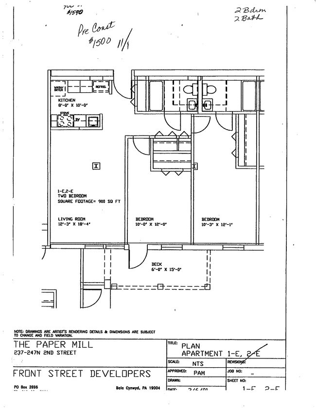 2BR/2BA - Papermill Lofts