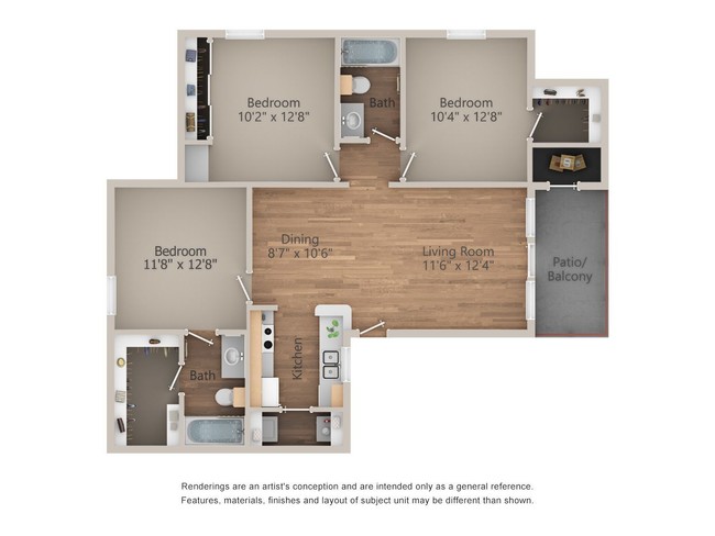 Floorplan - Arbors at Wolf Pen Creek Apartments