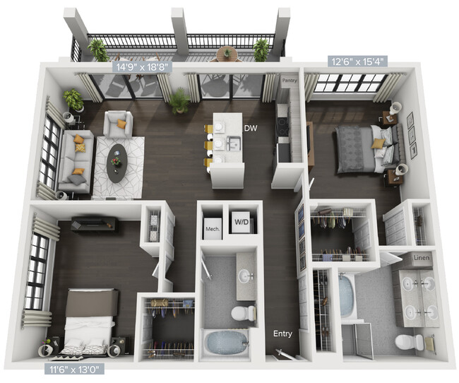 Floorplan - Avalon 850 Boca