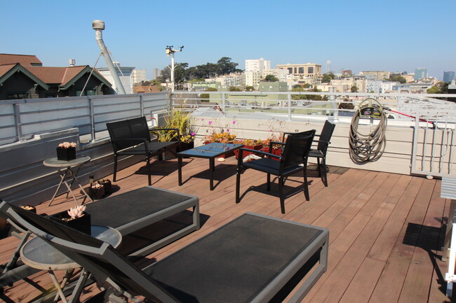 Private roofdeck with views of downtown and the park - 1171 Oak St