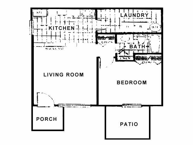 1BR/1BA - Durham Apartments