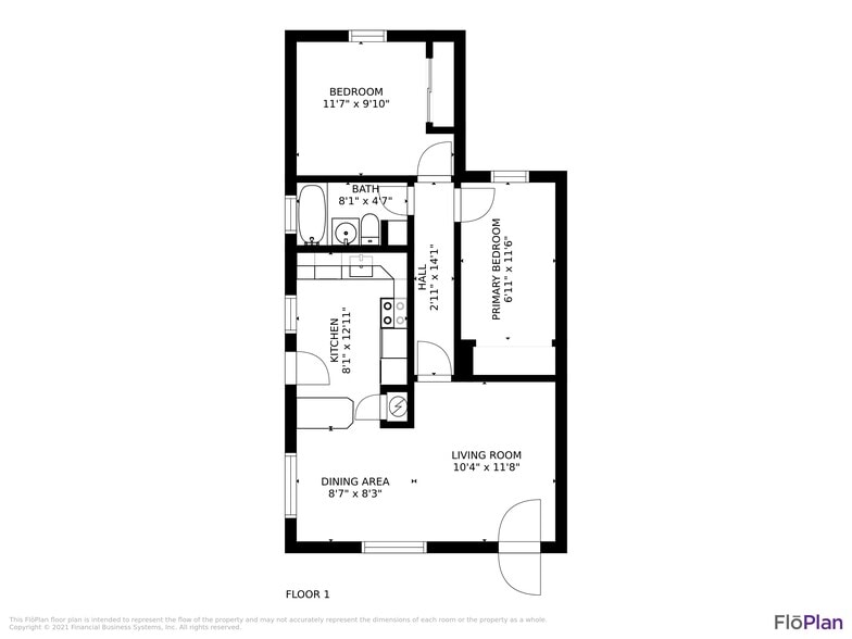 Floor plan including 690 Sq Ft of home! - 755 19th St