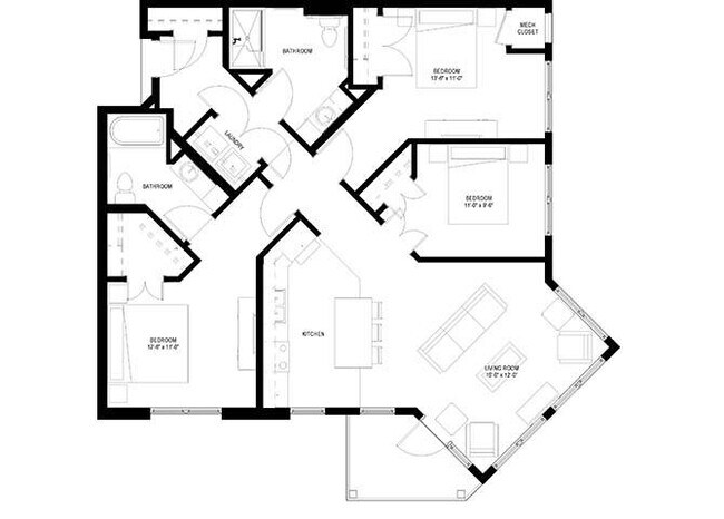 Floorplan - River North 55+ Apartments