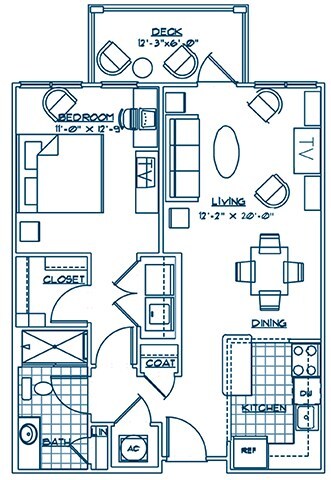 The Sussex | 1 Bed / 1 Bath - The Lodge at BridgeMill