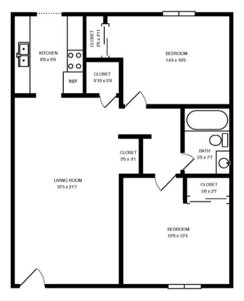 Floorplan - Sunridge Apartments