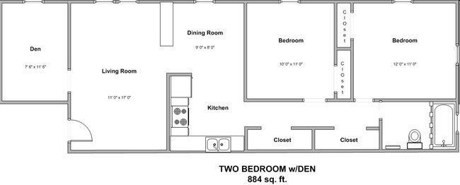 2BR/1BA - Maple Creek Village