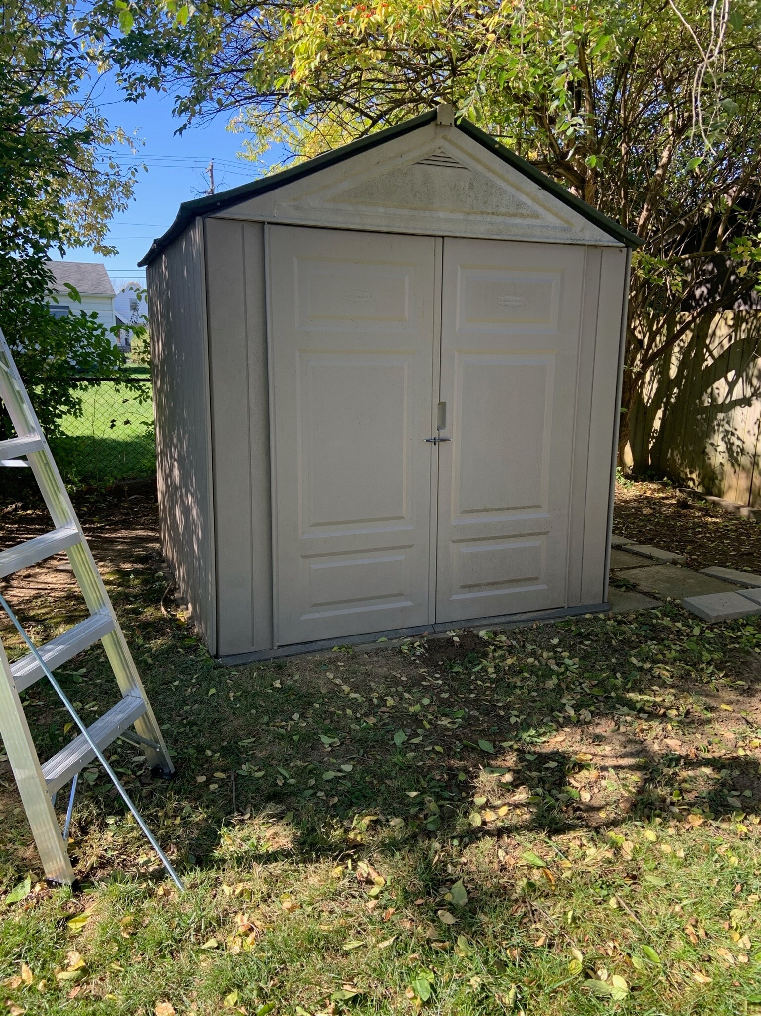 Shed in fenced backyard - 3551 Paxton Drive