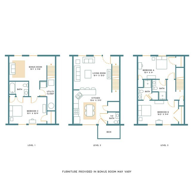 3BR/3.5BA - Upgraded Unfurnished - B - State College Collective on Oakwood