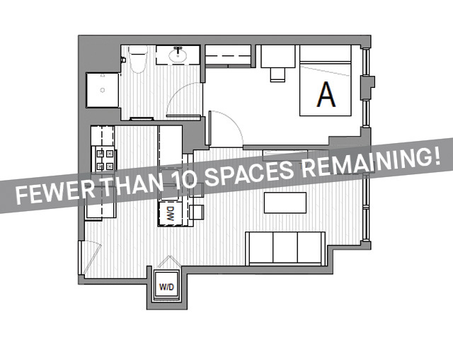 1x1 E - Fewer than 10 Spaces Remaining! - Student | Rise at Riverfront Crossings