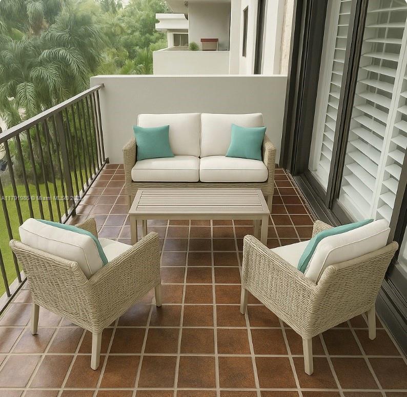 Balcony (staged) - 575 Crandon Blvd