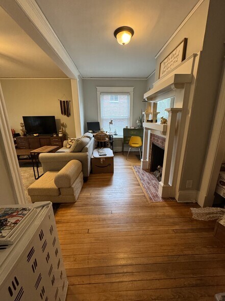 Fireplace corner off the living room - 32 Pawling Avenue