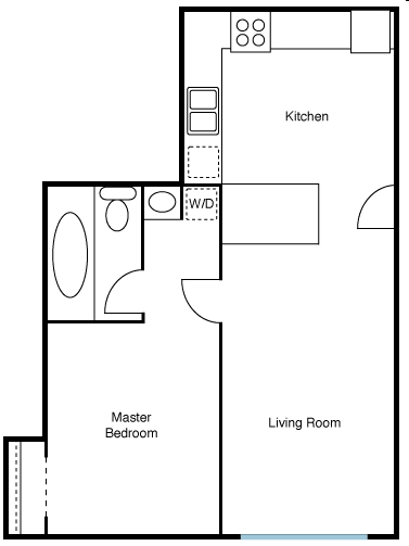 1BR/1BA - Victoria House