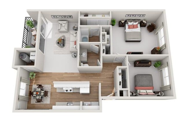 Floorplan - Garden Park Apartments