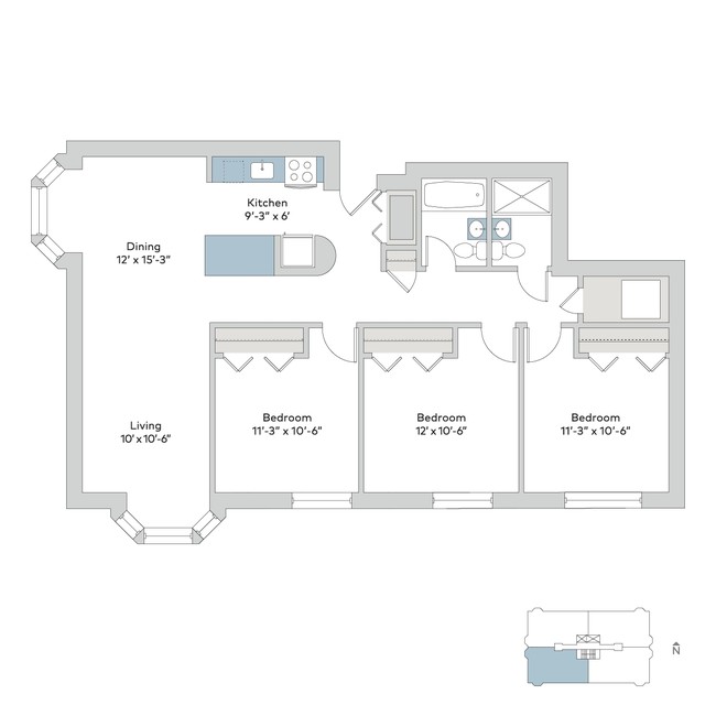 Floorplan - 1400 E. 57th Street