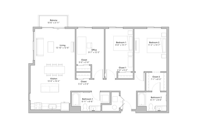 Floorplan - Melody on Main