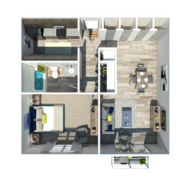 One Bedroom One Bathroom - Terraces at Summerville
