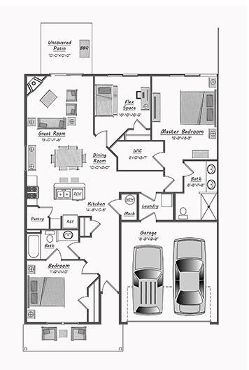 Floorplan - The Cottages - 55+ Community