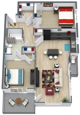 Floorplan - Violet on Broadway Apartment Homes