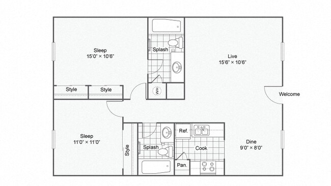 Floorplan - The Hub at Baton Rouge