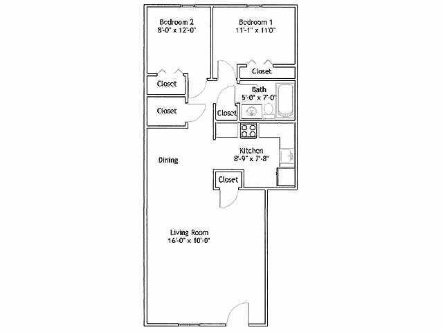 2BR/1BA - Mayflower Crossing Apartments